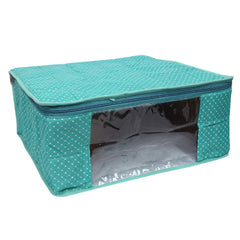 Kuber Industries 3 Layered Quilted Cotton Saree Covers With Zip|Saree Covers For Storage|Saree Packing Covers For Wedding|Pack of 3 (Green)