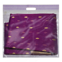 Heart Home Non-Woven Single Saree Covers With Transparent Window With Handle Pack of 12 (Purple & Brown)
