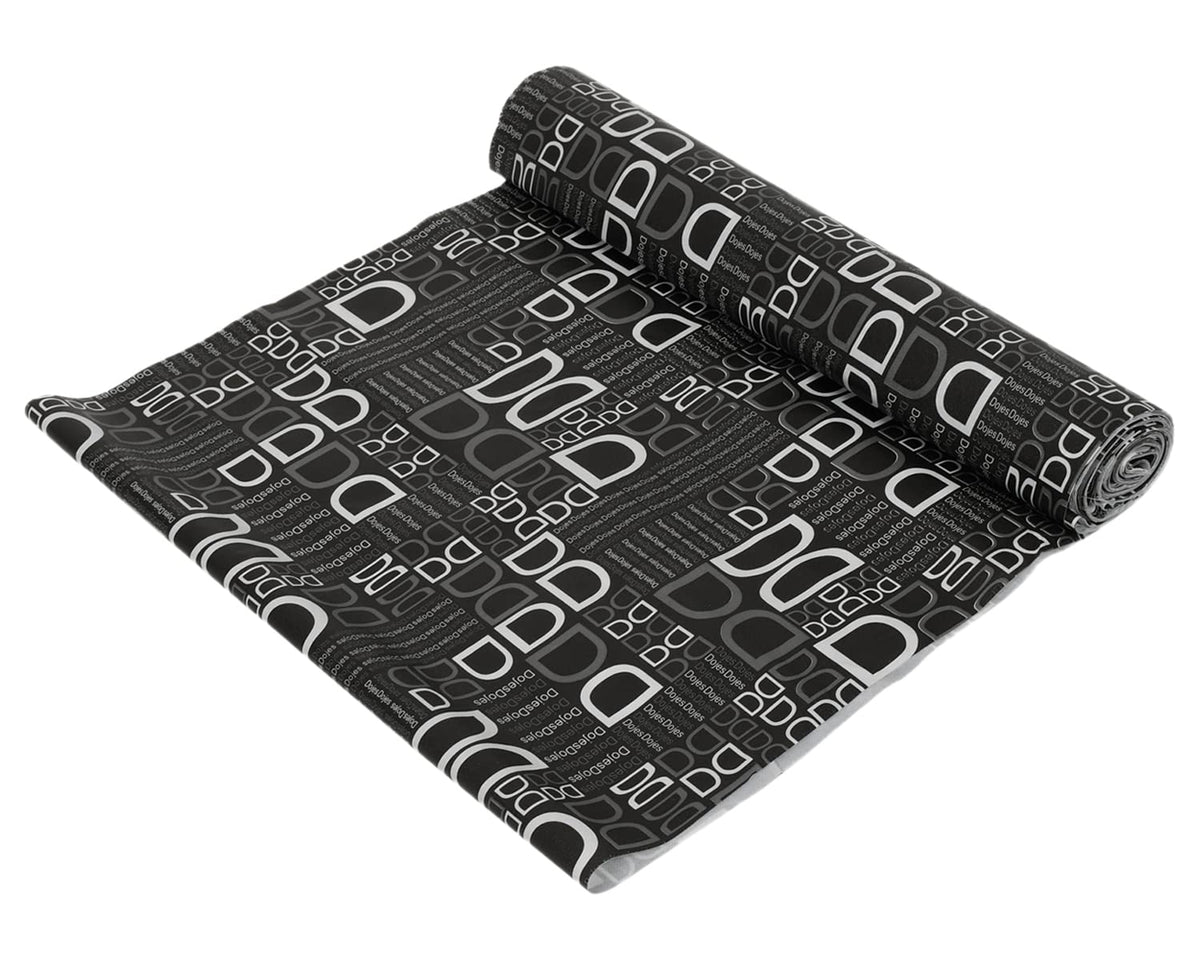 Kuber Industries D Print PVC Anti Slip Skid Shelf Mat, 10 Mtr (Black)