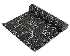 Kuber Industries D Print PVC Anti Slip Skid Shelf Mat, 10 Mtr (Black)