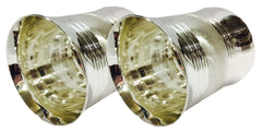 Kuber Industries Steel Drinking Water Glass (11 cm x 9 cm x 1 cm, Silver, Set of 2, CTKTC4464)