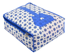 Kuber Industries Dot Print Cotton Shirt Cover/Clothing Organizer/Wardrobe Organizer For Home, Traveling Pack of 3 (Black) 54KM4182