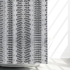 Heart Home Shower Curtain | Twilight Design PEVA Curtain for Bathroom | Shower Curtain for Bathroom | Bathroom Shower Curtain with Hooks | 6 Feet | Black