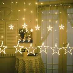 Heart Home LED String Light | 6 Big & 6 Small LED String Lights | Light for Christmas | Light for Weddings | Star Light | Lights for Home Decoration | Warm White