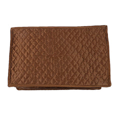 Kuber Industries 3 Layered Quilted Satin Shirt Cover (Brown) - CTKTC024635