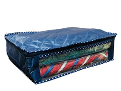 Kuber Industries 3 Piece Rexine Saree Cover Set, Blue