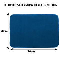 Kuber Industries Dish Dry Mat | Microfiber Drying Mat | Reversible Kitchen Drying Mat | Absorbent Mat | Kitchen Dish Dry Mat | 50x70 | Pack of 2 | Blue & Dark Purple