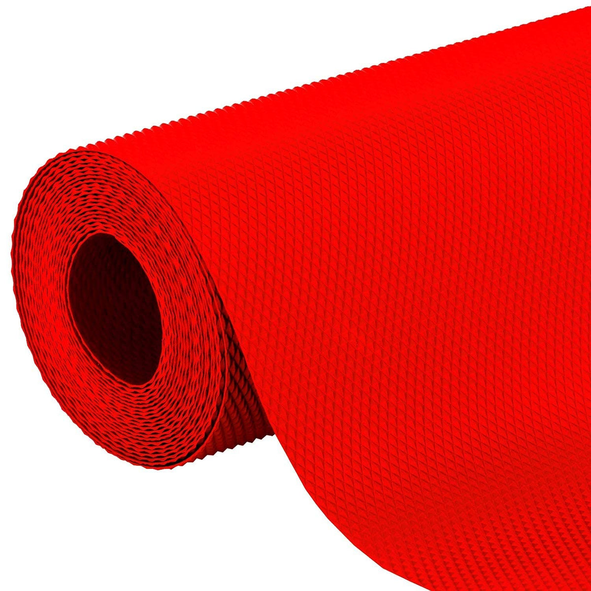 Kuber Industries 2 Pieces Multipurpose Textured Super Strong Anti-Slip Mat Liner,Size 45X125 Cm (1.25 Meter Roll, Red) - CTKTC40197
