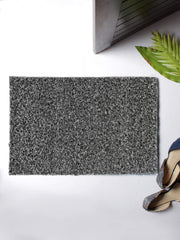 Kuber Industries Double Shade Thread Rubber Anti Slip Door Mat (Black and White, 16" x24'') - CTKTC039948