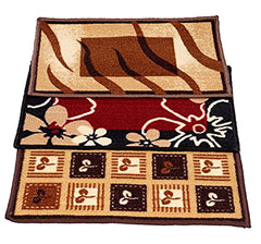Kuber Industries 3 Piece PVC Door Mat Set - 21" x 14", Multicolour, Standard (DOOR0089632)