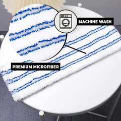 Kuber Industries Microfiber Floor Cleaner Mop Refill|Durable & Long Lasting |Extra Thick Microfiber For Deep Cleaning|Multi Utility Floor Cleaner Mop For Homes|Blue