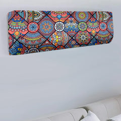 Heart Home AC Cover|Attractive Digital Print 1.5 Ton |All Weather Friendly|Stretchable Fabric & Elastic Closure, (Multicolor)
