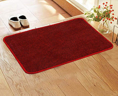 Kuber Industries CTKTC046237 Microfiber Anti Slip Door Mat (Red) 6 Pieces