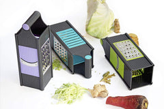 Kuber Industries Plastic 4 in 1 Vegetable Slicer/Potato Chips Maker Grater with 4 Sides Vegetable Choppers-Potato Chips Maker Vegetable Potato Slicer and Smooth Grip (Multi)-KUBMART10209