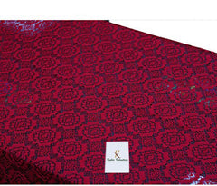 Kuber Industries Cotton 4 Seater Center Table Cover (Maroon)