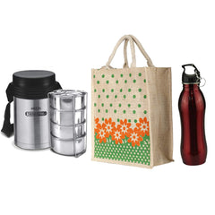 Kuber Industries Jute Lunch Carry Bag (Green)-CTLTC14918