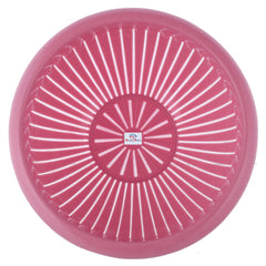 Heart Home Multifunctional Plastic Drain Strainer, Colander, Washing Basket for Home Kitchen Supplies (Pink)-50HH01857