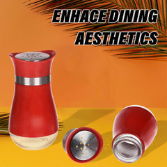 Heart Home Salt Shaker Box | Stainless Steel Pepper Shaker Box | Chilli Flakes Seasoning Sprinkler Box | Namak Daani | Dining Table Masala Box Dabbi | Pack of 3 | Multi