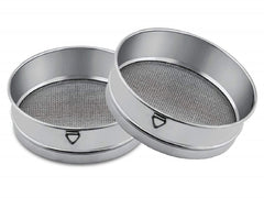 Kuber Industries Exclusive 2 Pieces Stainless Steel Flour Chalni,Spices,Food Strainers,Atta Chalni,Sieve Set (Silver) - (CTLTC038143)
