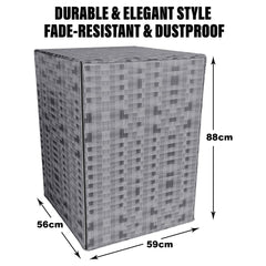 Heart Home Washing Machine Cover | Shelf Check Washing Machine Cover | Soft PVC | Front Load Washing Machine Cover | Gray