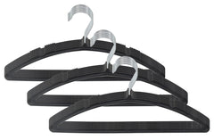 Kuber Industries 12 Pieces Non-Slip, Space Saving Plastic Closet Baby Hanger for Laundry & Everyday Use (Black)-HS43KUBMART25721