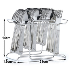 Heart Home Stainless Steel Cutlery Set for Kitchen & Dining Table with 24 Spoon (Silver) 54HH3943.