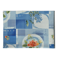Heart Home Floral Print PVC Center Table Cover/Table Cloth for Home Decorative Luxurious 4 Seater, 60"x36" (Blue) 54HH4266.