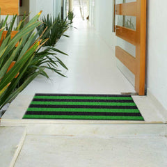 Heart Home Rubber Strips Design Door Mat for Porch/Kitchen/Bathroom/Laundry Room, 24"x16" Pack of 2 (Green) 54HH3997.