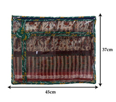Kuber Industries Bandhani Print PVC Foldable Single Saree Cover|Clothes Storage For Saree, Lehenga, Suit With Transparent Pack of 12 (Green)