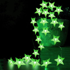 Heart Home Diwali Lights | 20 Stars Fairy Lights for Diwali | Christmas | Home Decoration | Indoor & outdoor | Diwali Lights for Decoration | Chota Star | Green
