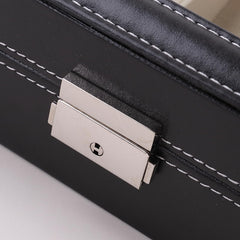 Kuber Industries 6 Slot Watch Storage Box With 3 Slot Glasses organizer|Black|