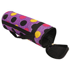 Kuber Industries Circle Design Canvas Water Bottle Cover, 2 litres, Purple