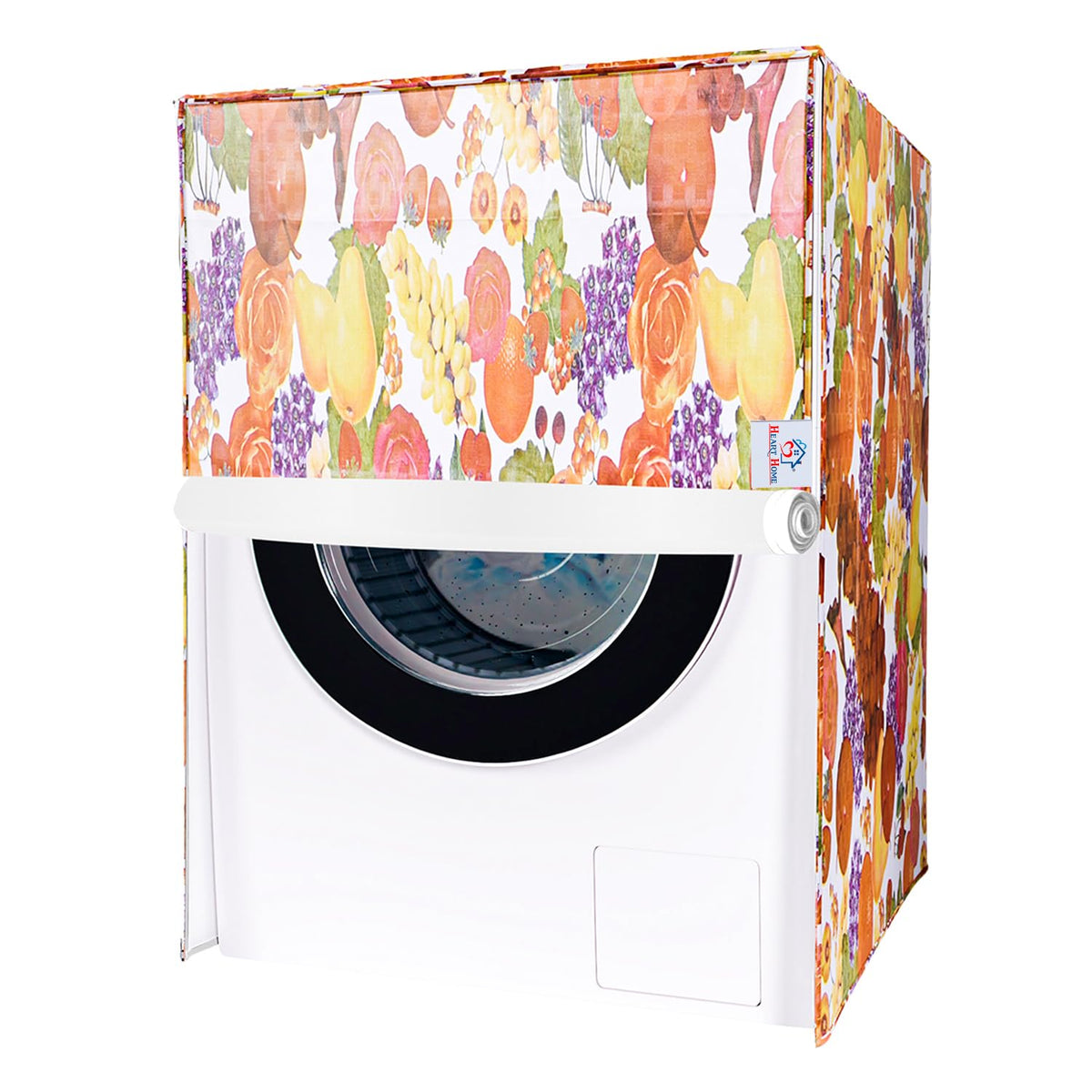 Heart Home Washing Machine Cover | Fruit Print Washing Machine Cover | PVC | Front Load Washing Machine Cover | Multi
