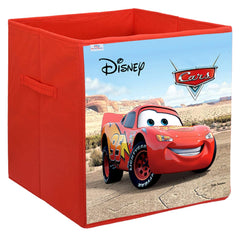 Heart Home Non-Woven McQueen Car Print Flodable Storage Box/Wardrobe Organizer For Home Decor (Red) 54HH4250.