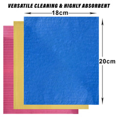 Heart Home Sponge Wipes | Washing Wipes Paper Towel | Sponge Cleaning Cloths for Kitchen | Reusable Sponge Wipe Cloths | Cleaning Sponges | 18x20 | 9 Piece Set | Multi