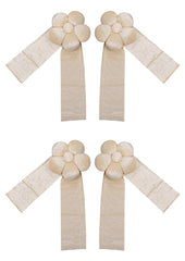 Kuber Industries Velvet 4 Pieces Curtain Tie Back Tassel Set (Cream) - CTKTC22172