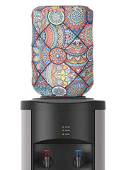 Heart Home Water Dispenser Bottle Cover |Digital Print & Stretchy Polyester Fabric |Bottle Protector with Elastic Closure,20Ltr, (Multicolor)
