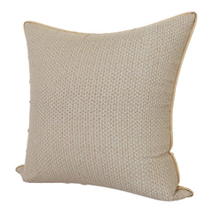 Kuber Industries Cushion Cover | Sofa Cushion Covers | Square Cushion Covers | Jute Cushion Covers | Couch Cushion Covers | Set of 5 | 16 Inch | Cream
