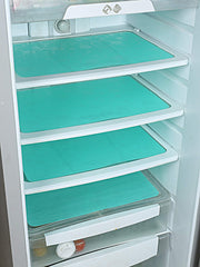 Kuber Industries Circle Design 6 Piece PVC Refrigerator Drawer Mat Set - 17.3"x11.4", Green