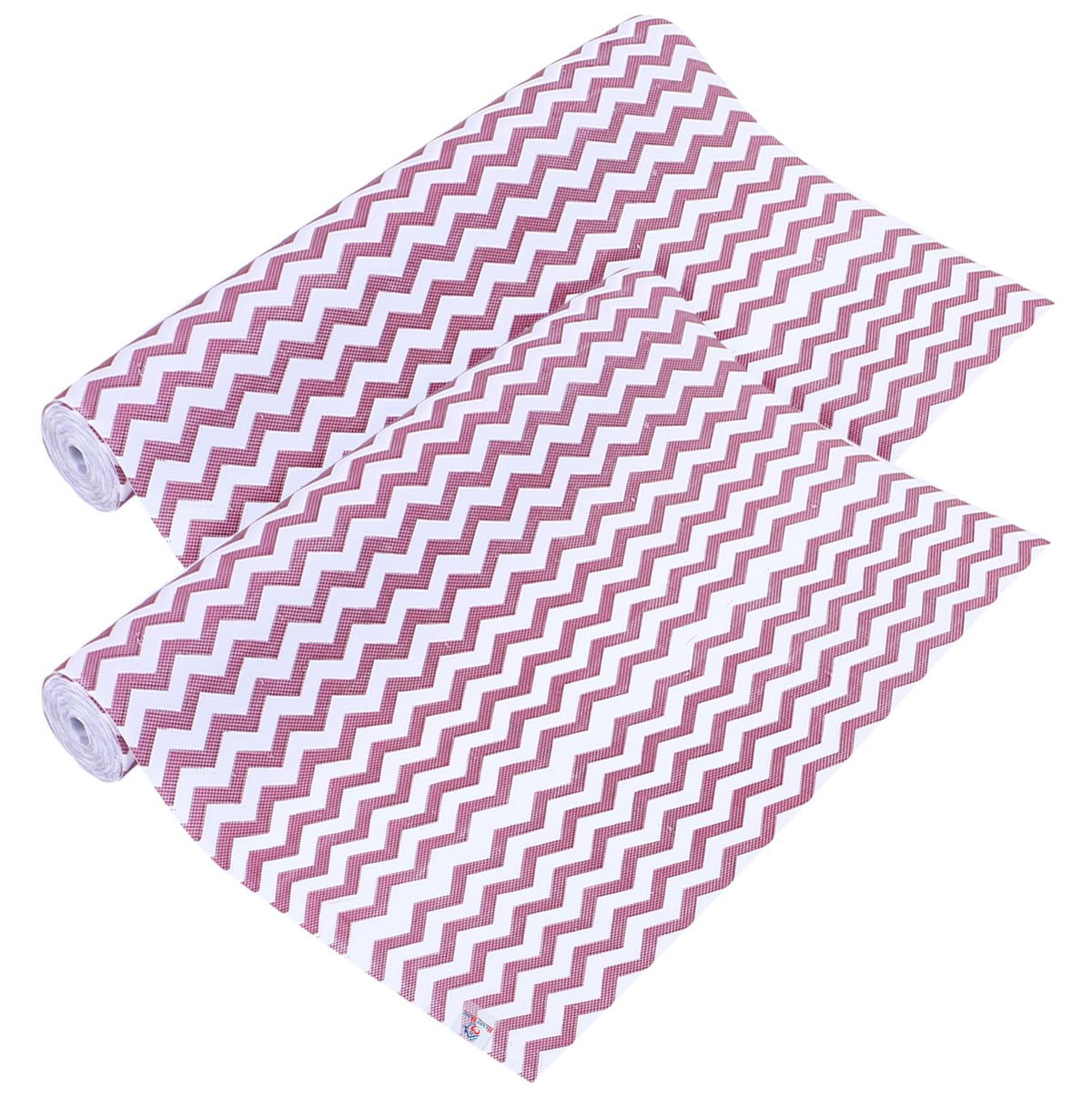 Heart Home Shelf Liner | EVA Kitchen Cabinet Shelf Mat | Anti-Slip Bathroom Mat | Fridge Mat | Table Mat | Zig Zag Design Wardrobe Mat | 3 Meter | Pack of 2 | Pink