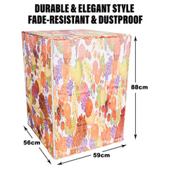 Heart Home Washing Machine Cover | Fruit Print Washing Machine Cover | PVC | Front Load Washing Machine Cover | Multi