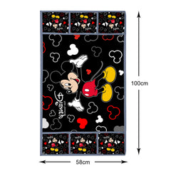 Kuber Industries Disney Mickey Printed Satin Fridge Top Cover, Protect for Scratches, Wear & Tear and Dust with 6 Utility Side Pockets (Black), Standard