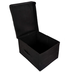Kuber Industries Disney Mickey Mouse Print Non Woven 2 Pieces Fabric Foldable Shirt Cover Storage Organizer Box with with Lid, Extra Large (Black)-KUBMART3467