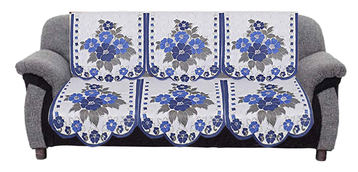 Kuber Industries Flower Cotton 2 Pieces 3 Seater Sofa Cover (Standard, Multicolor) - CTKTC28694