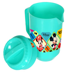 Kuber Industries Mickey Minnie Print Unbreakable Plastic Water Jug with Lid for Home, Kitchen, Office 2 Liter Pack of 2 (Green)