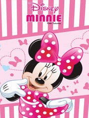 Kuber Industries Disney Minnie Print Non Woven Fabric Foldable Laundry Organiser with Handles (Pink)