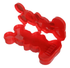 Heart Home Mickey Mouse Design Double Deck Durable Plastic Pencil Box, Small Plastic Pencil Case With Free Stationery (Red)