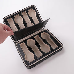 Kuber Industries 8 Slots Watch Zipper bag |Watch Organizer For Men & Women (Black)