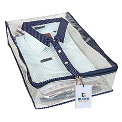 Kuber Industries 4 Piece PVC Shirt Cover Set, Transparent, polyvinylchloride PVC