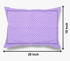 Heart Home Rhombus Design Set of 2 Soft & Smooth Cotton Pillow Cover 18 x 28 inch (Purple)